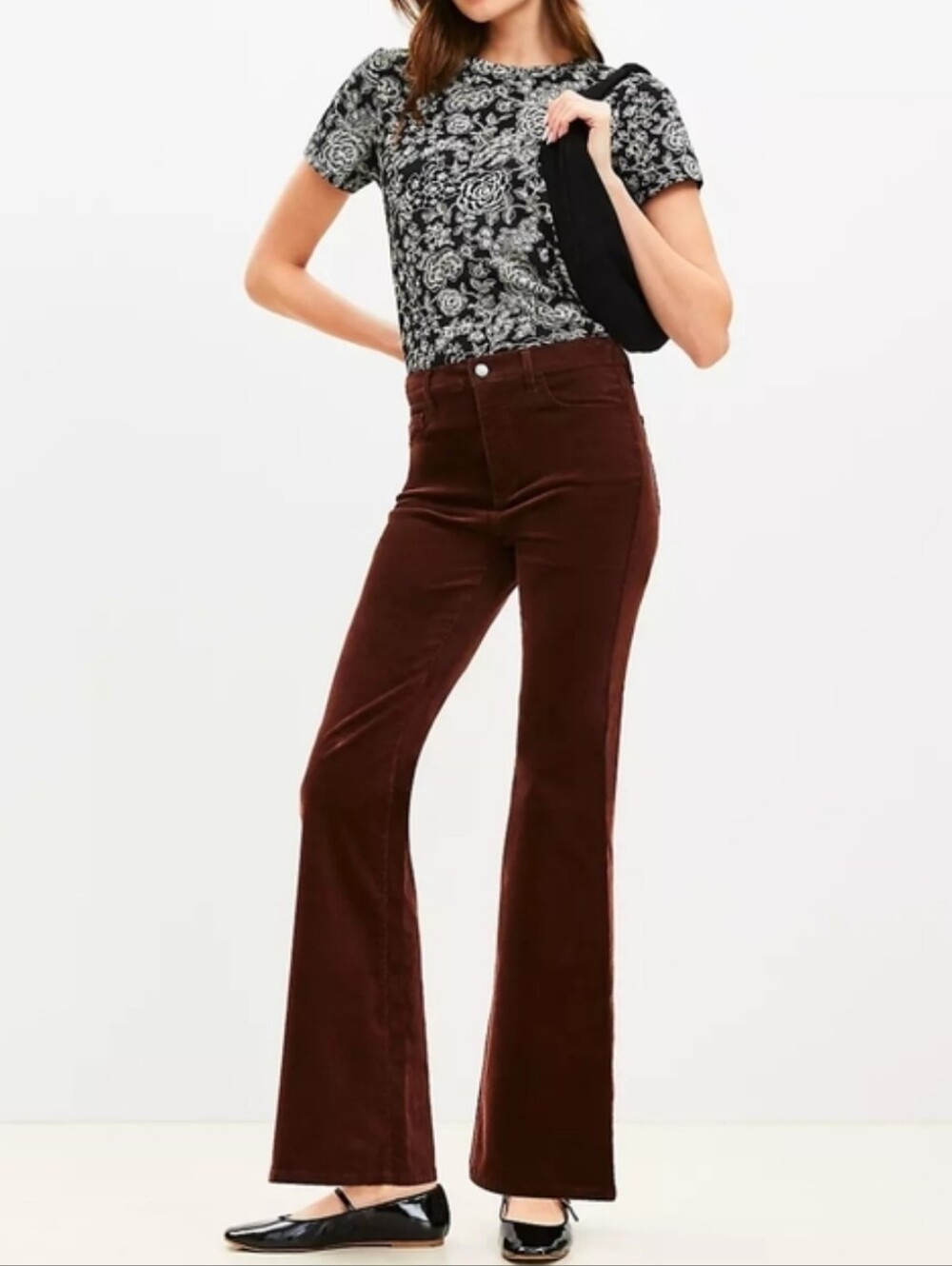 NEW! LOFT High-Rise The Slim Flare Corduroy Jeans Size 18